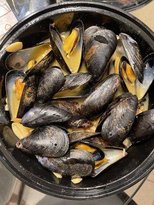 Mussels in Garlic & Oil.  Tasty.