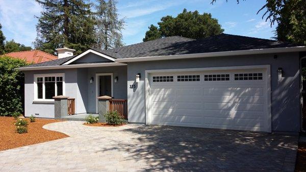 Insulated raised panel steel garage door