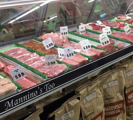 Mannino's is known for its quality and custom cut meats.