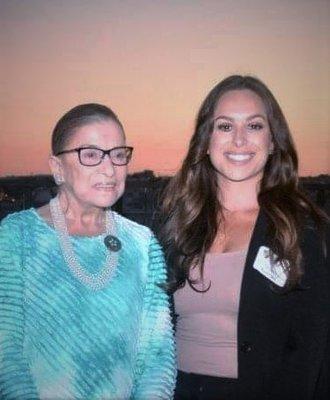 Justice Ruth Bader Ginsburg w/ Prager Jones Associate Carolina Ruvalcaba, Esq.