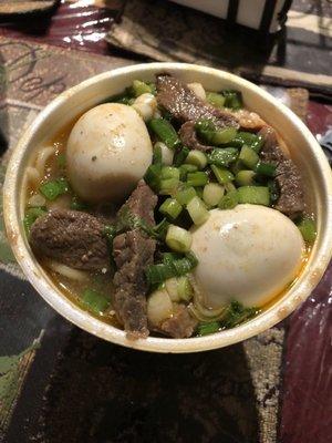 Shrimp and beef yaka mein