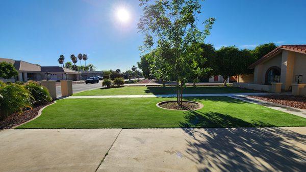 Front Yard Artificial Turf installation