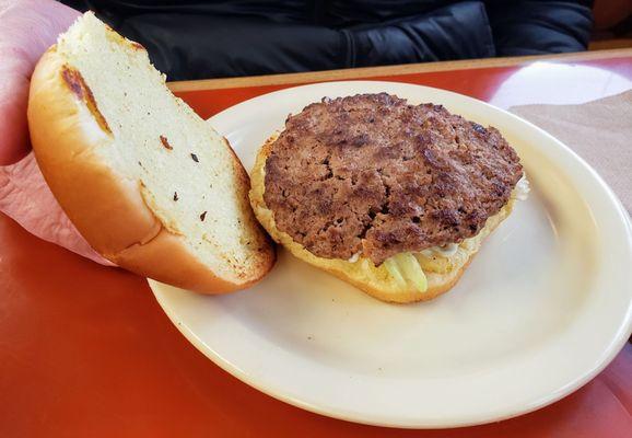 Hamburger at Rudy's Holland