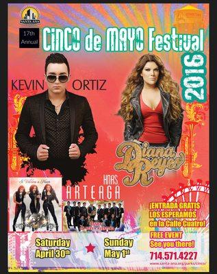 Llevamos a Kevin Ortiz y Diana Reyes a CINCO DE MAYO Santa Ana 2016