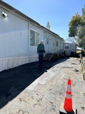 Driveway before repair