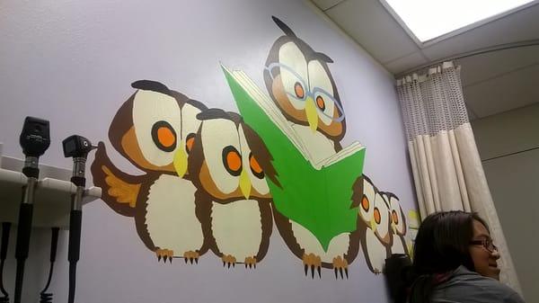 One of the clinic rooms. Loving the owl.