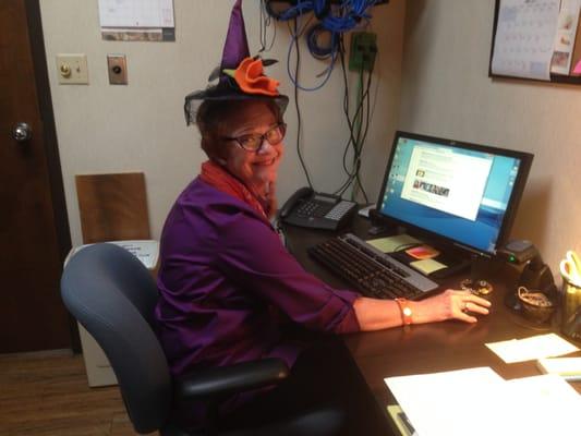 Jane having Halloween fun