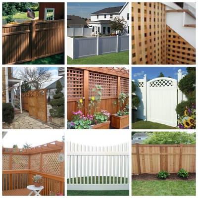 Exterior Wood & Vinyl Fencing  Lattice Fencing