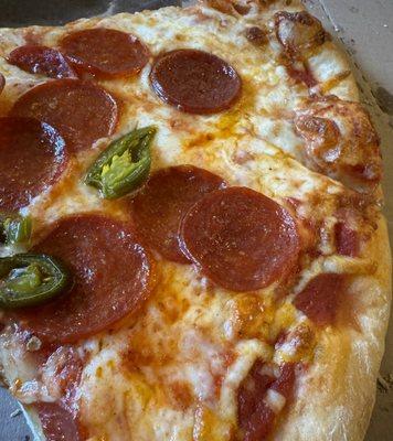 Pepperoni and jalapeño.