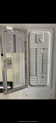 Leviton electrical panel with smart circuit breakers