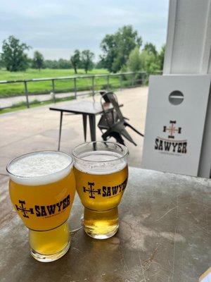 Patio along the river