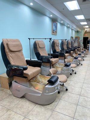 Brand new pedicure spa chairs installed on 1/17/2022!!