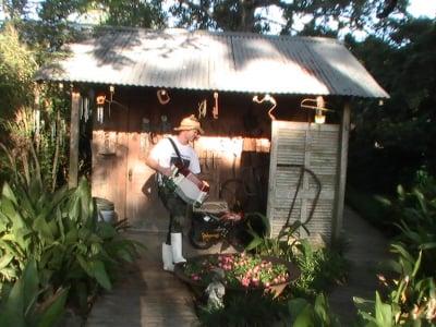 captain john playing accordion