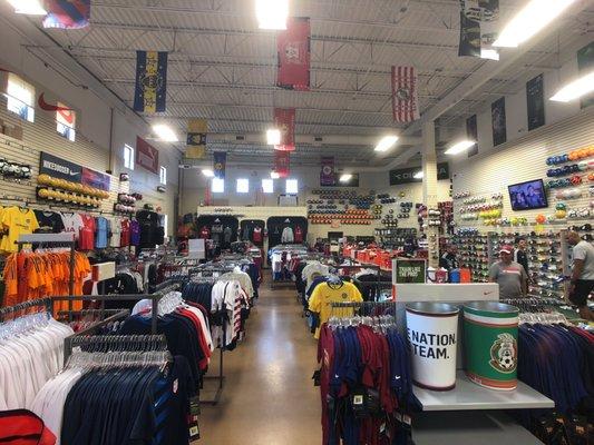 Good selection of football kit including pro club jerseys.