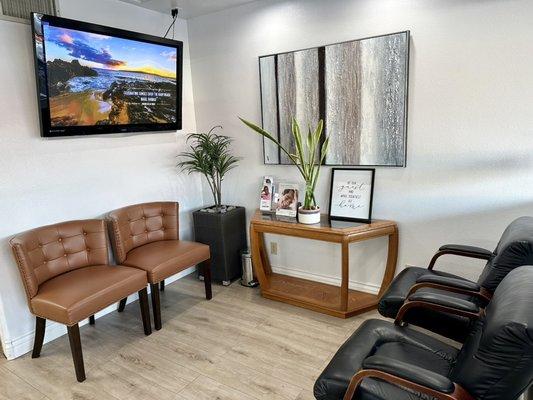 Patient waiting room at SmyLife Dental in Chino CA