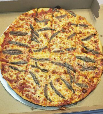 Anchovy pizza