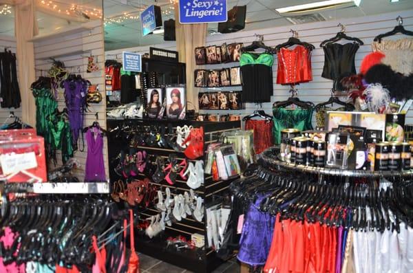 We supply a nice selection of lingerie including, sexy hard to find hosiery, crotchless panties, corsets & baby dolls.