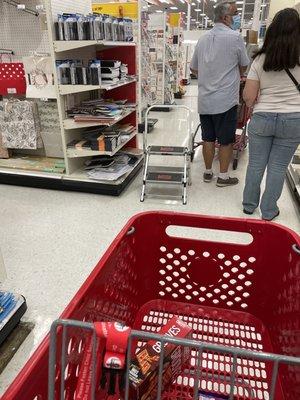 Random things blocking the aisles at Target Central Islip