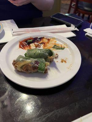 Crispy duck spring roll