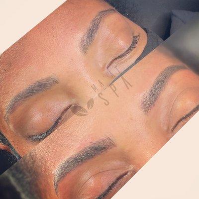 Microshading correction procedure for previous microblading (done by another artist.