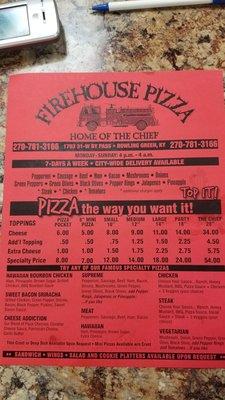 New firehouse menu