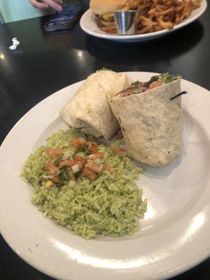 Teriyaki Wrap with a Cilantro Rice