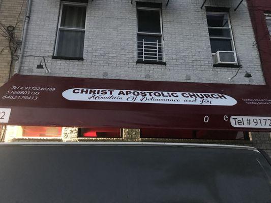 Sign Awning for church