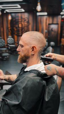 Hair cuts, head shaves, beards, fades and more satisfaction #haircut #barber #barbershop #beard trimming #fades