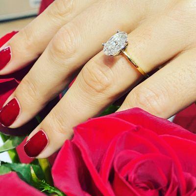 Custom Design 2 Carat Oval Cut Diamond Engagement Ring