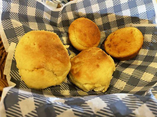 Biscuits and Corn Muffins