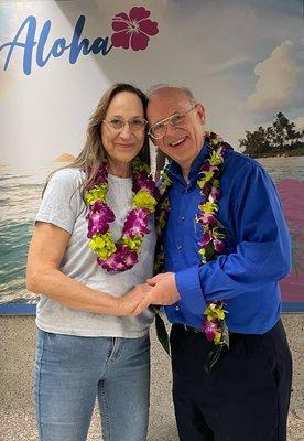 We arrived in Honolulu and were greeted by colorful leis and warm smiles.