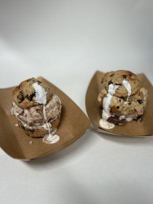 Ice cream sandwiches infused with marshmallow cream.