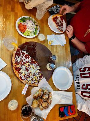 Pizza, Garlic Knots & Dinner Salad