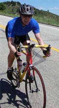 Denver Bicycle Law Attorney Brian Weiss on his road bike.