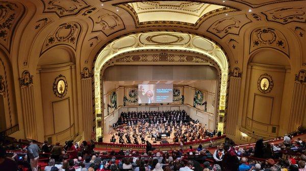 Powell Hall decorated for Christmas