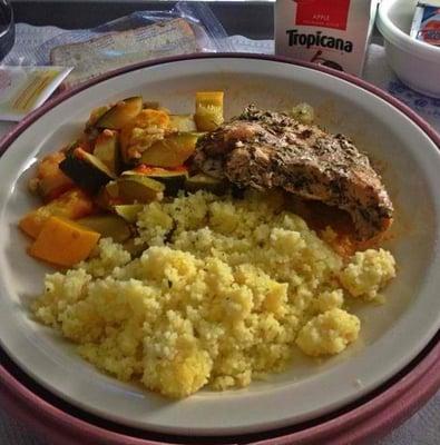 Herbed chicken w/couscous & ratatouille for dinner