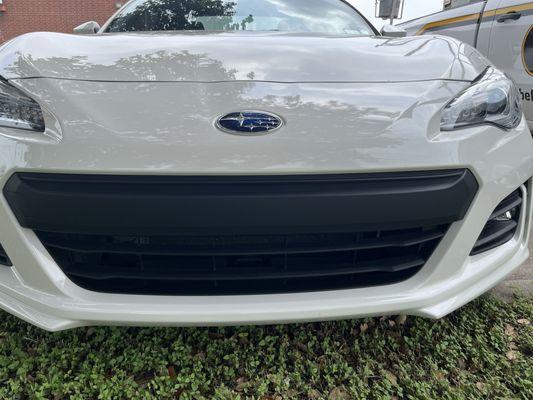 Repaired front bumper