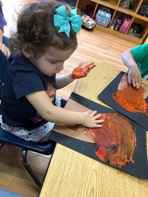 My two year old daughter loving her art projects!