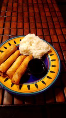 Lumpia Lunch plate with soda included.