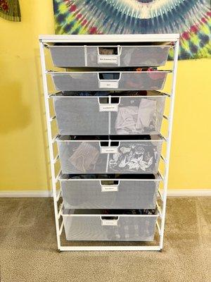 These drawer solutions from The Contsiner Store are deep, and very versatile!