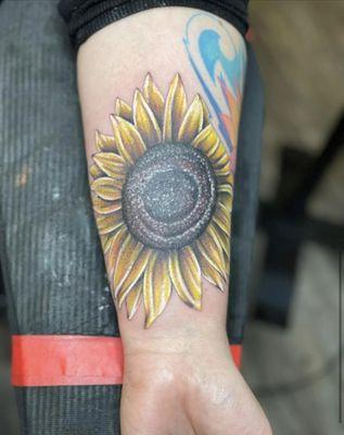 Coverup tattoo done by Ed Bell