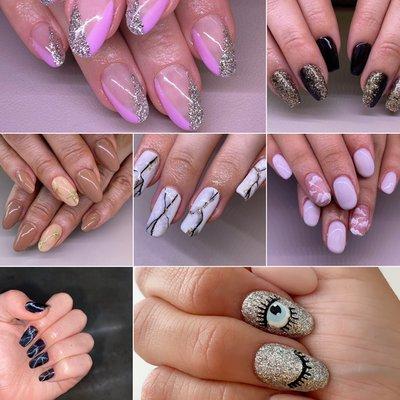 Nail Art on Natural Nails and Apres Gelx