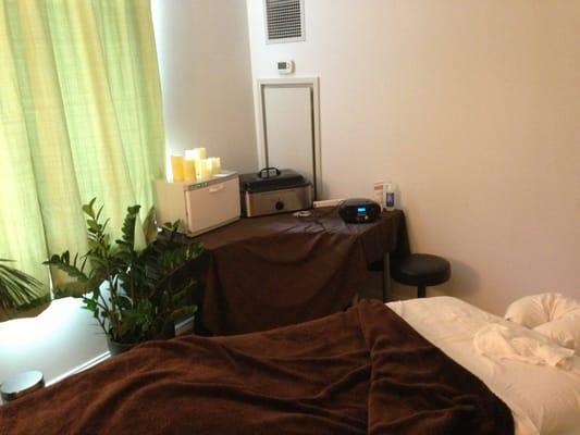 Massage treatment room