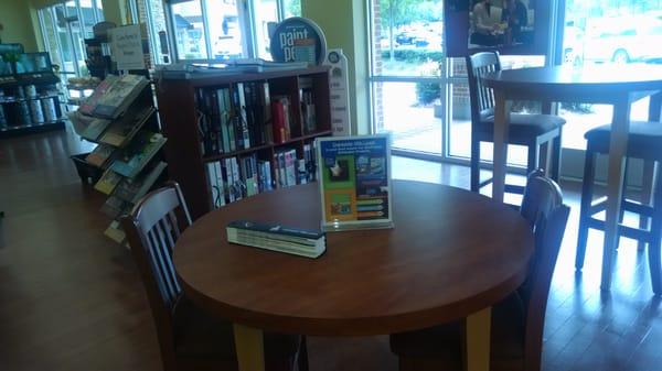 Seating area for reviewing materials.