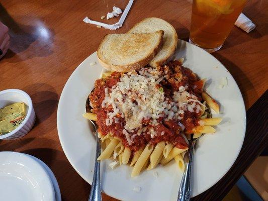 Spicy Sausage and Red Mill Pasta dish