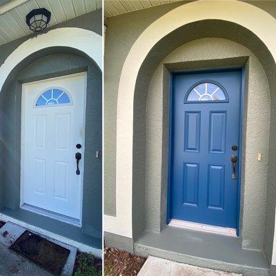 Before and after in the correct order. Exterior Repainting.