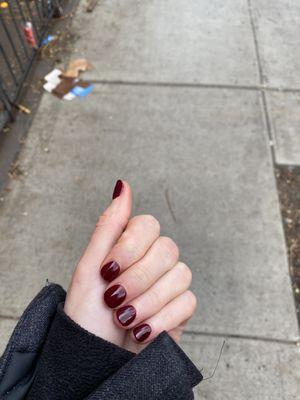 Gorgeous powder dip manicure