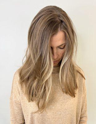 Blonde balayage highlights