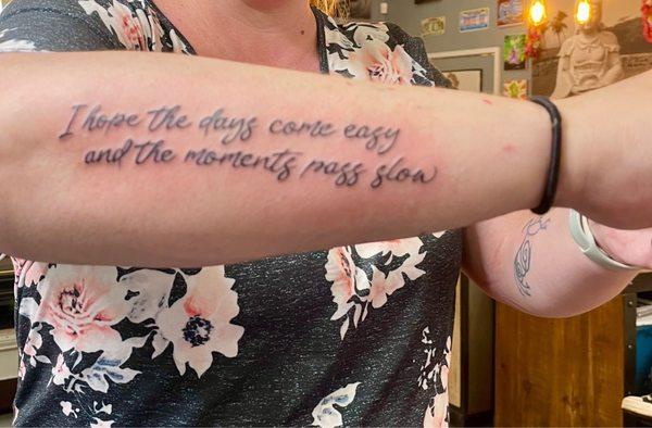 Lyrics tattoo