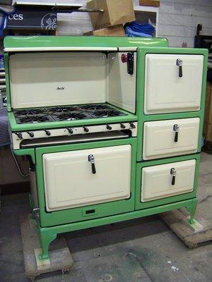 1932 Magic Chef gas range, original green and cream finish